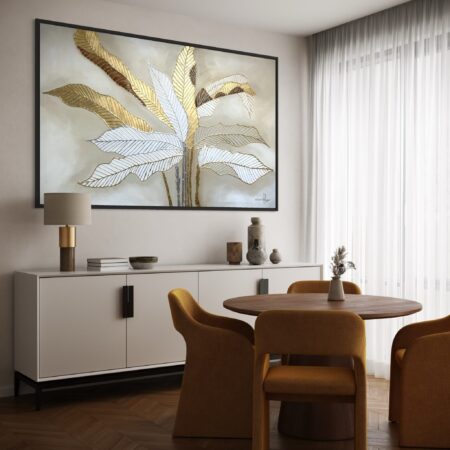 CUADROS ARTÍSTICO HOJAS Doradas