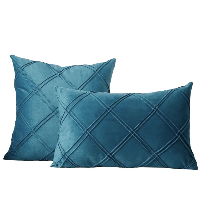 Set de Fundas de Cojín Verde Turquesa con Líneas C-0733