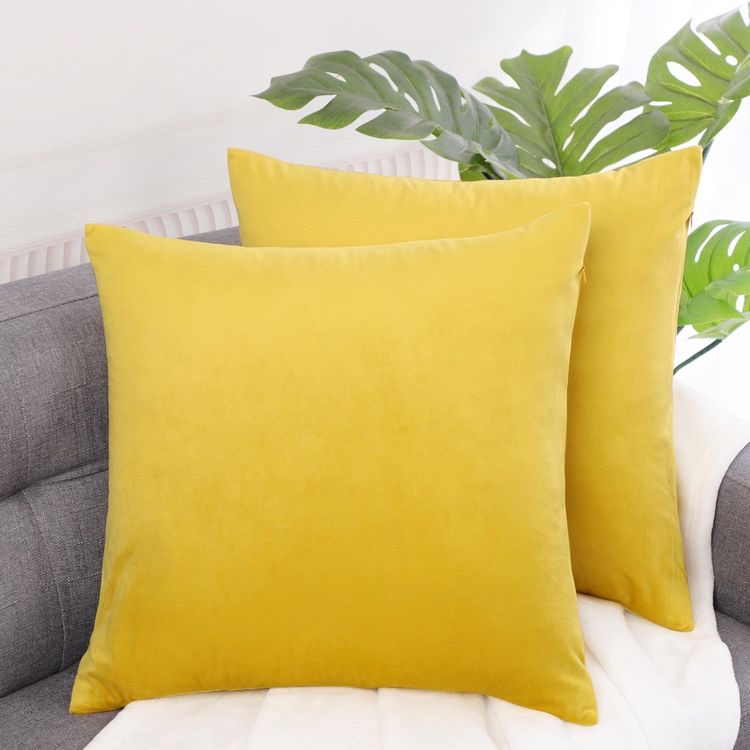 Funda Cojín Amarillo C-0731 - Imagen 2