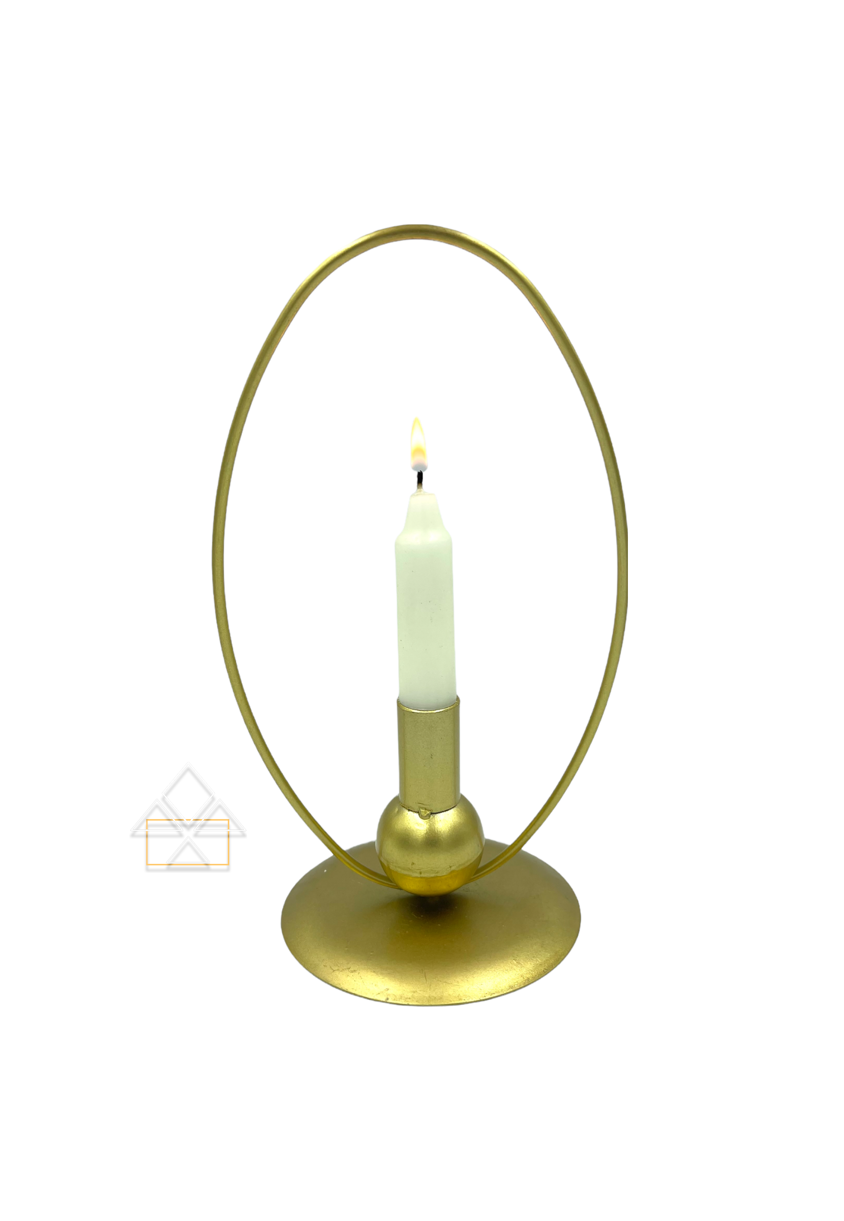 Portavela Metálico Dorado C-0129