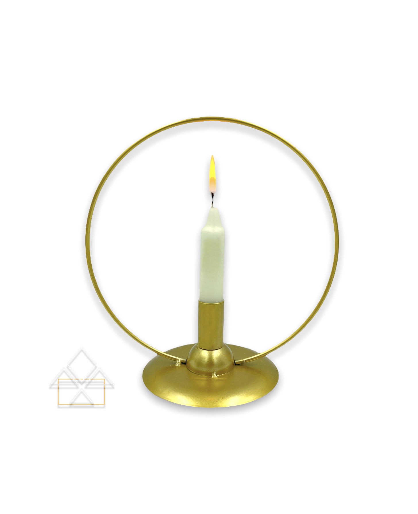 Portavela Metálico Dorado C-0128