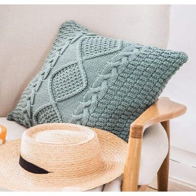 Funda Cojín Tejido verde C-0740 - Imagen 2