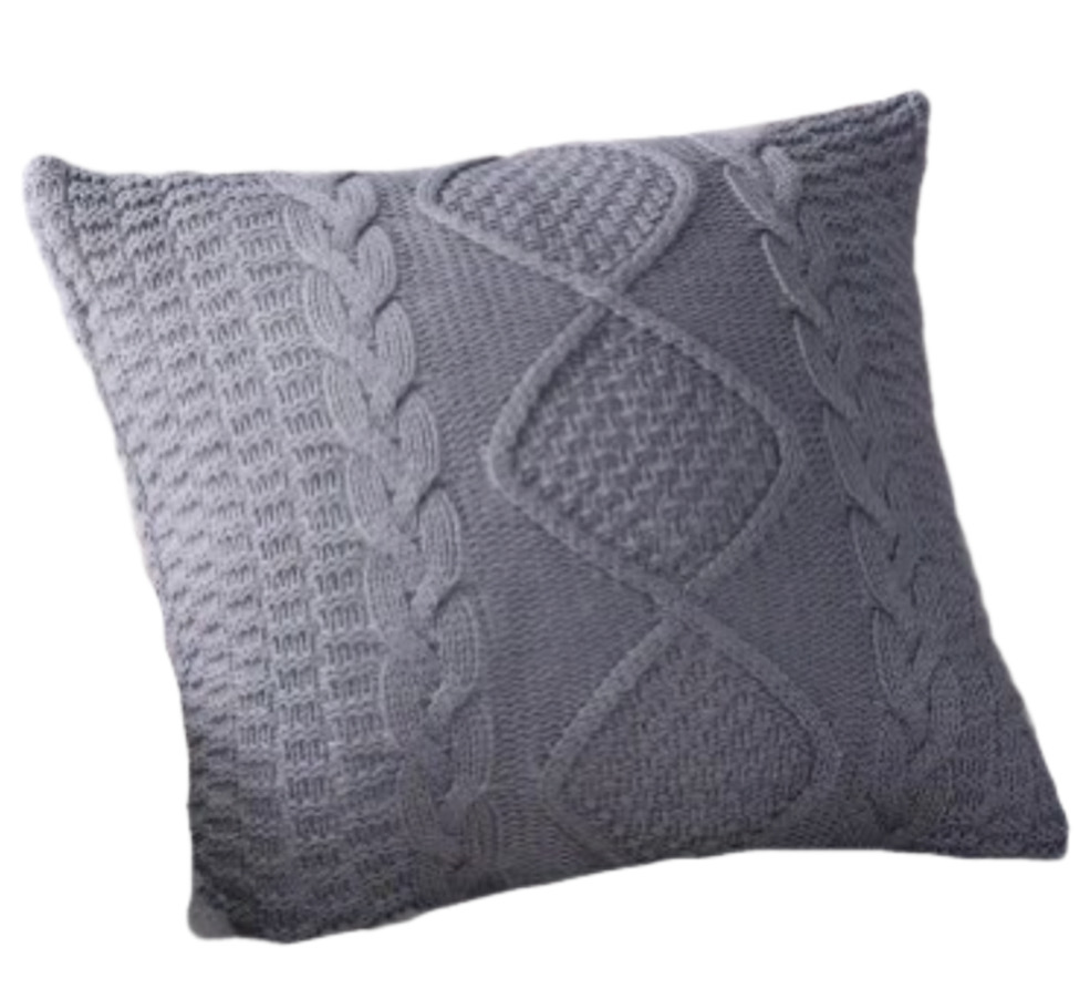 Funda Cojín Tejido Gris C-0739