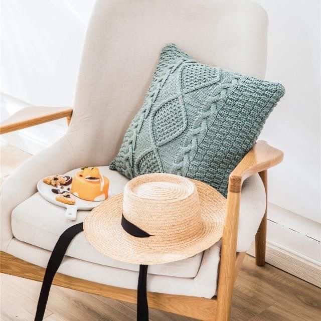 Funda Cojín Tejido verde C-0740 - Imagen 3