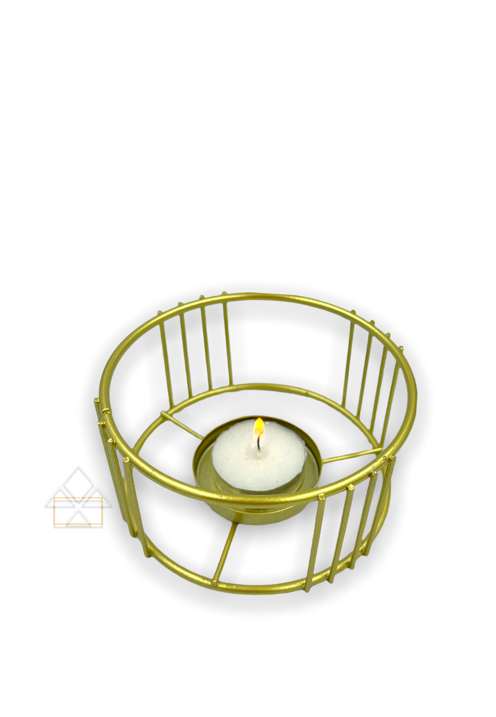 Portavela Metálico Dorado