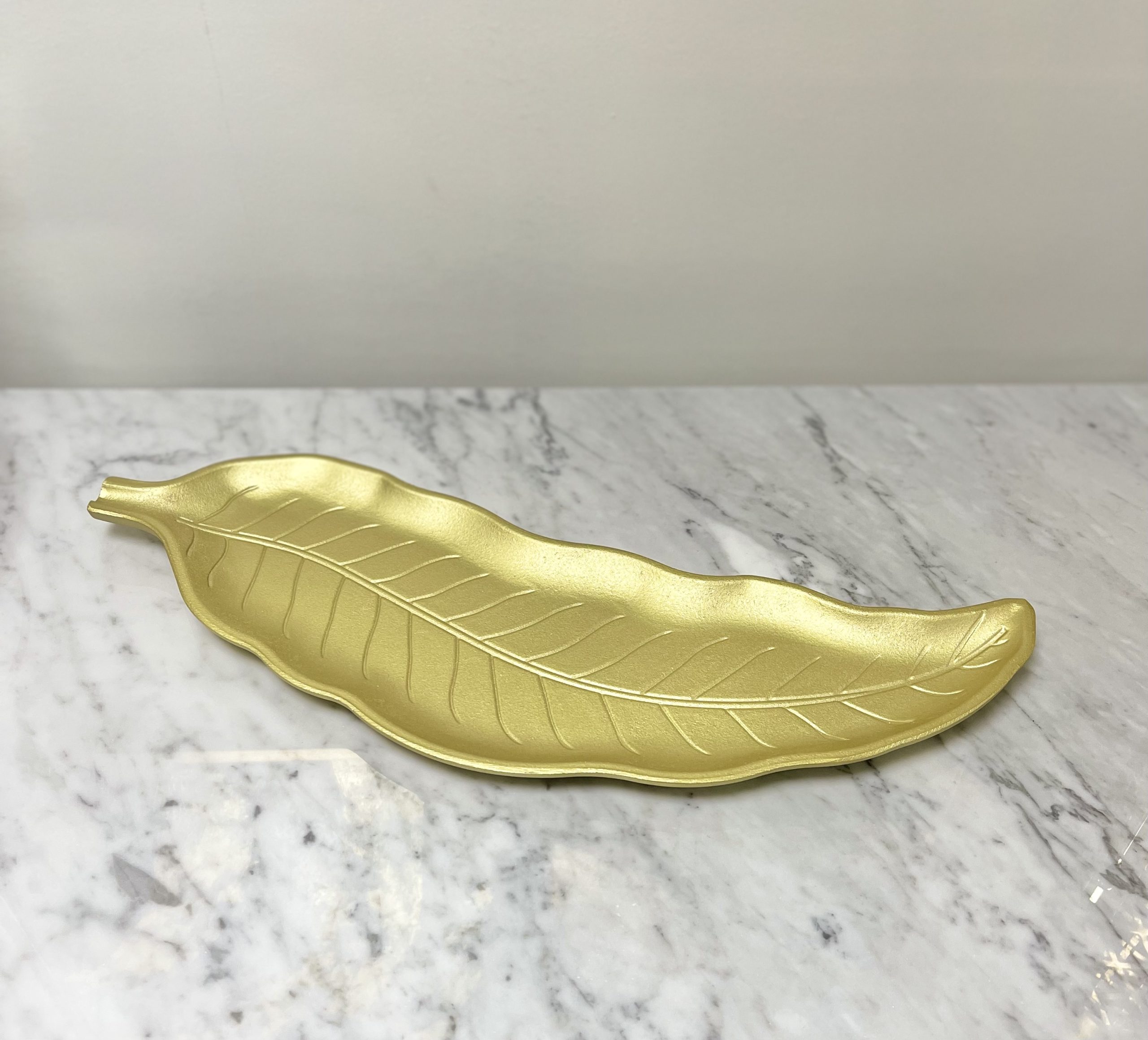 Bandeja hoja dorada grande - Imagen 2