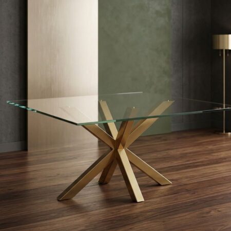 MESA DE COMEDOR VIDRIO 16MM TOKIO