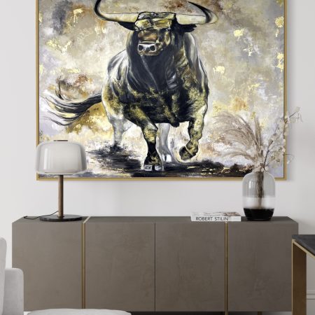 Cuadro Toro artístico pintado a mano C-0103
