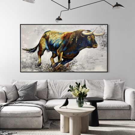 Cuadro Toro artístico pintado a mano C-0106