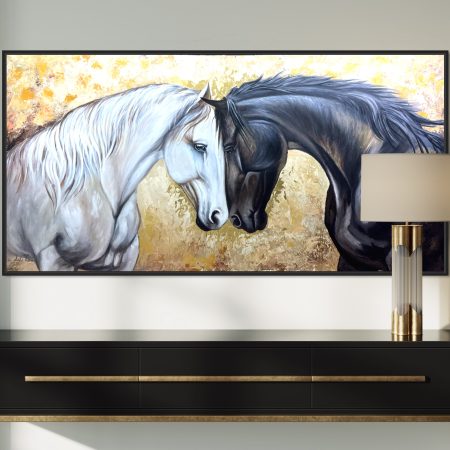 Cuadro art&iacute;stico moderno Dos Caballos