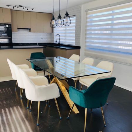 •JUEGO DE COMEDOR PARIS CON VIDRIO